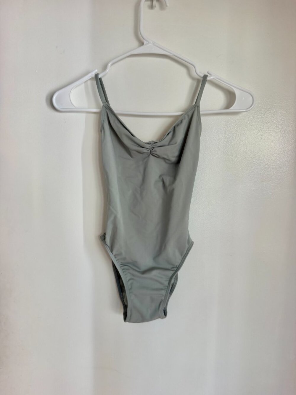 Bullet Pointe Pinch Front Camisole Ballet Leotard Never Worn XS Grey